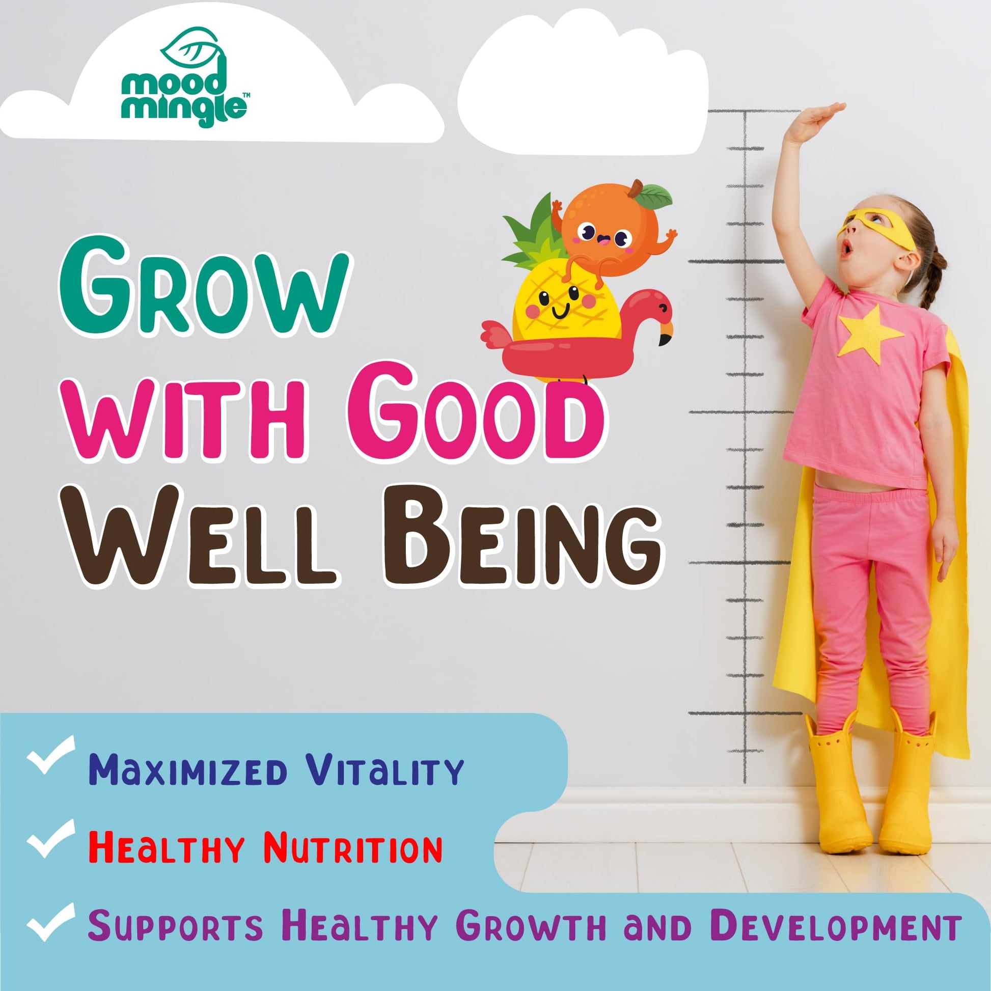 Height Growth Gummies Supplement - Kids Teens Height Increaser Maximizer Grow Taller Vitamins Mood MingleBuy Supplements Australia