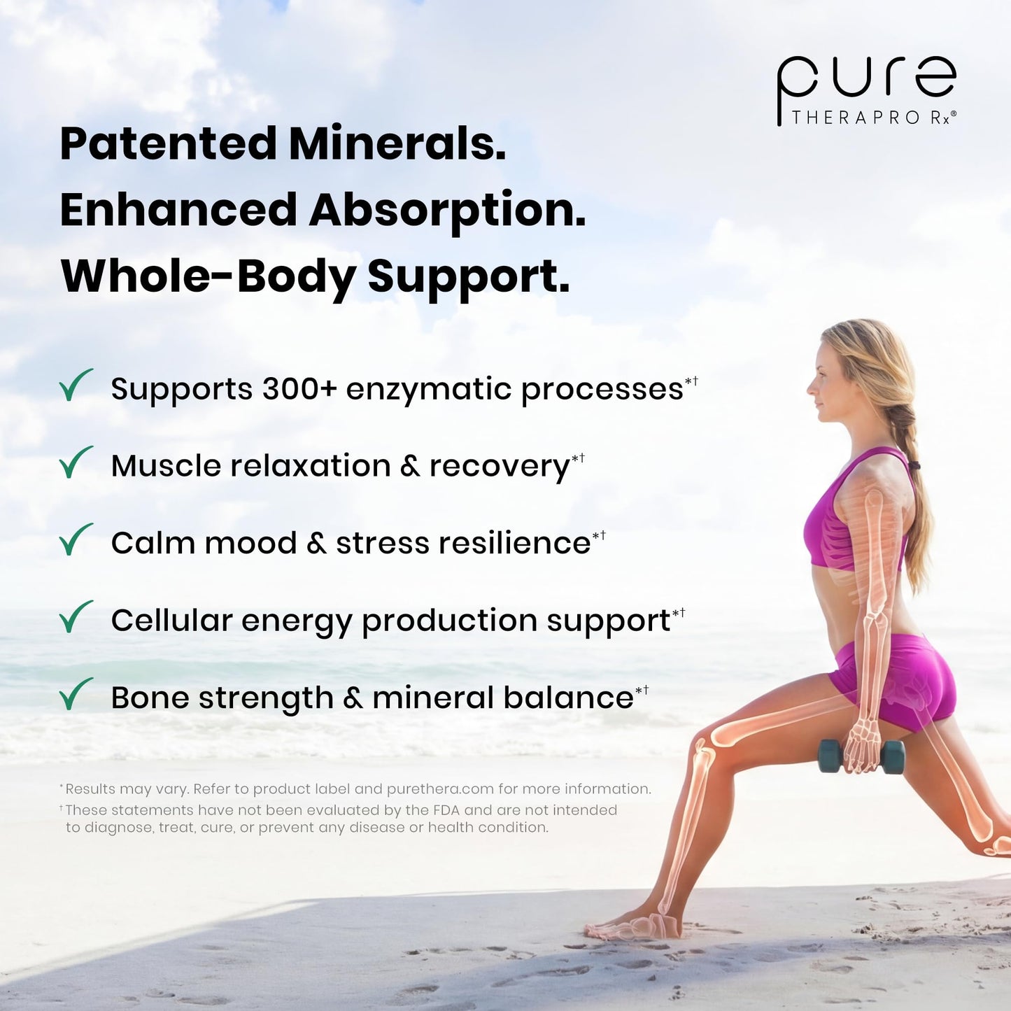Pure TheraPro Rx Optimum Magnesium Lysinate Glycinate & Di-Magnesium Malate, Made in USA | 2 Month Supply | Chelated for Maximum Absorption,