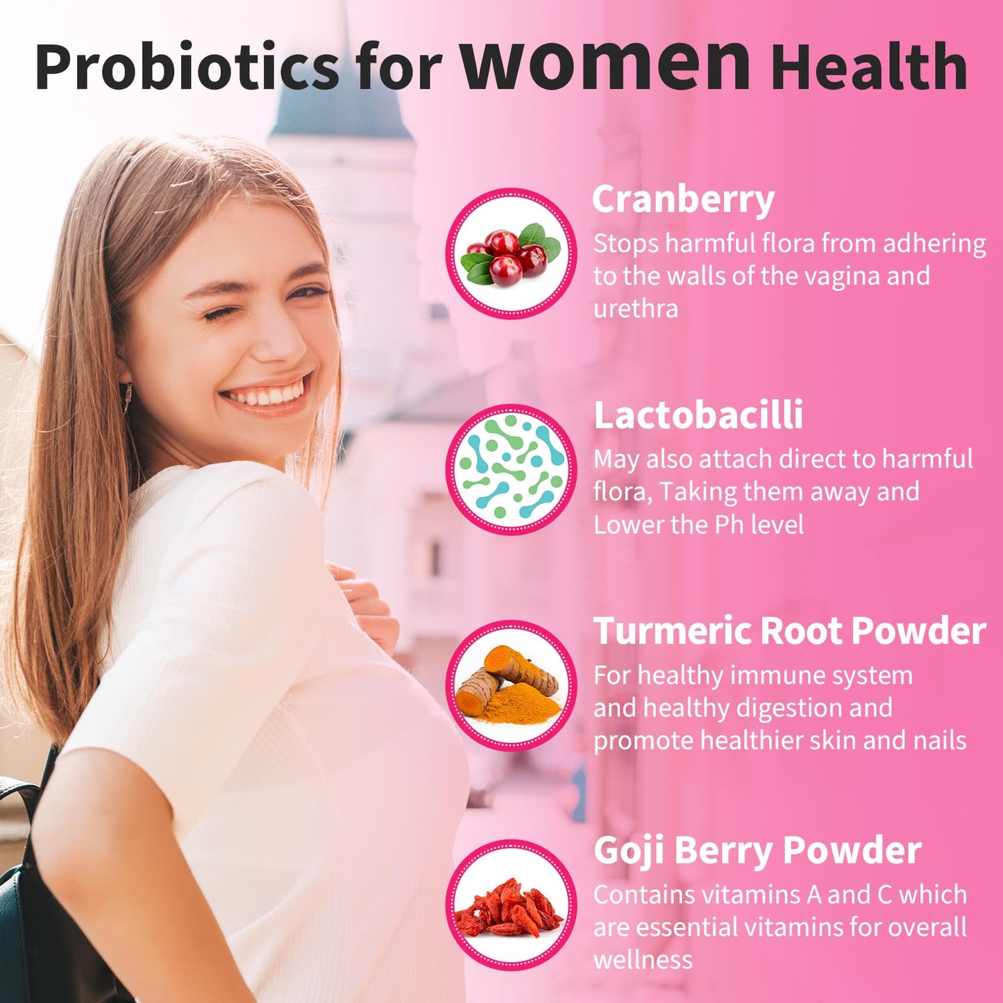 300 Billion CFUs Probiotics for Women,12 Strains Probiotics with Prebiotic Cranberry HeafetineBuy Supplements Australia
