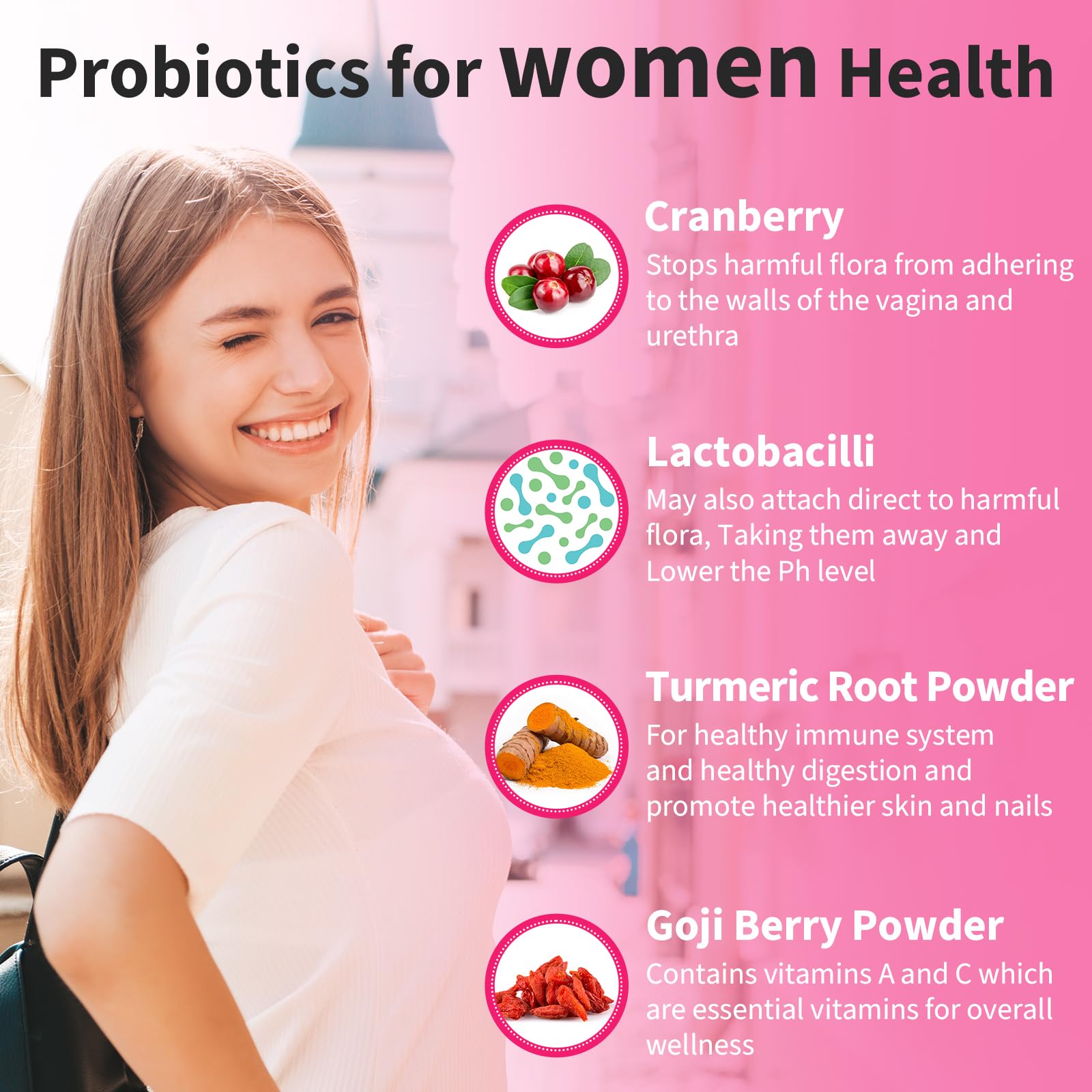 300 Billion CFUs Probiotics for Women,12 Strains Probiotics with Prebiotic Cranberry HeafetineBuy Supplements Australia