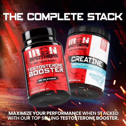 Iron Brothers Men’s Testosterone Support Supplement – Tribulus, Tongkat Ali, Ashwagandha & DIM – Daily Performance & Vitality Formula – with Fenugreek & Zinc – 30 Day Cycle – 90 Capsules Iron Brothers SupplementsBuy Supplements Australia