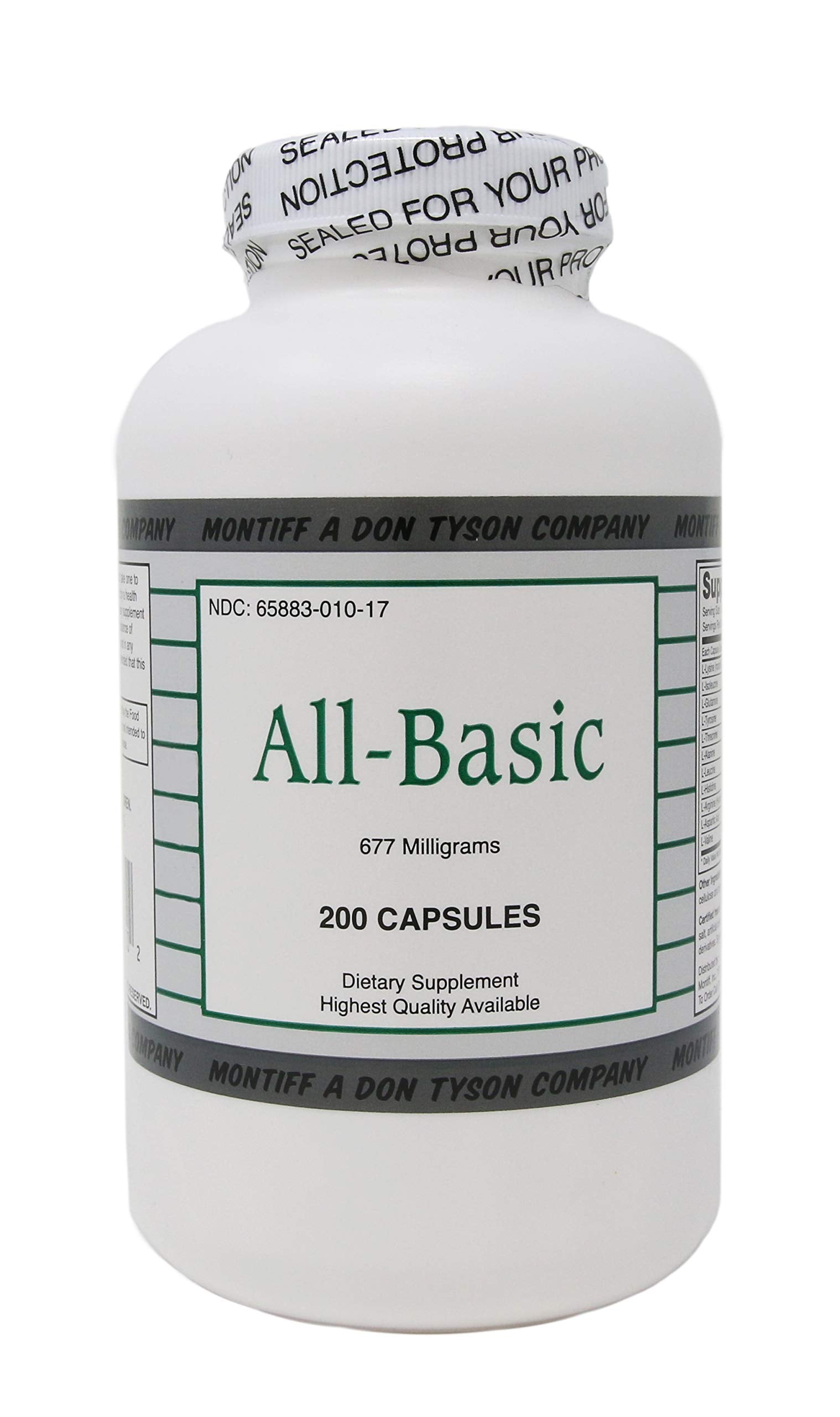 All Basic 677 mg 200 Capsules MontiffBuy Supplements Australia