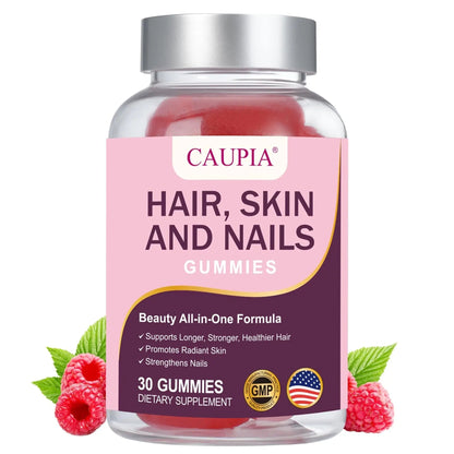 CAUPIA Hair Skin and Nails Gummies, All-in-One Advanced Formula Supports Hair Growth - Skin Health & Nail Strength - 30 Gummies CAUPIABuy Supplements Australia