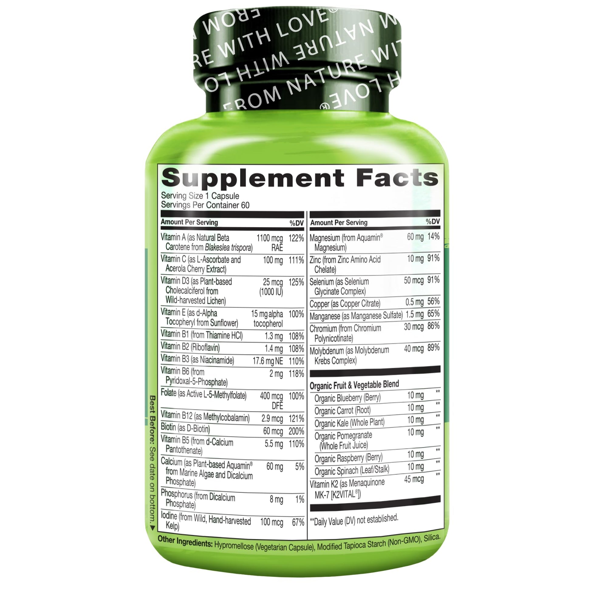 NATURELO Mens Multivitamins for Men 50+ - One Daily Multivitamin for Men with Vitamins, Minerals & Organic Whole Foods NATURELOBuy Supplements Australia