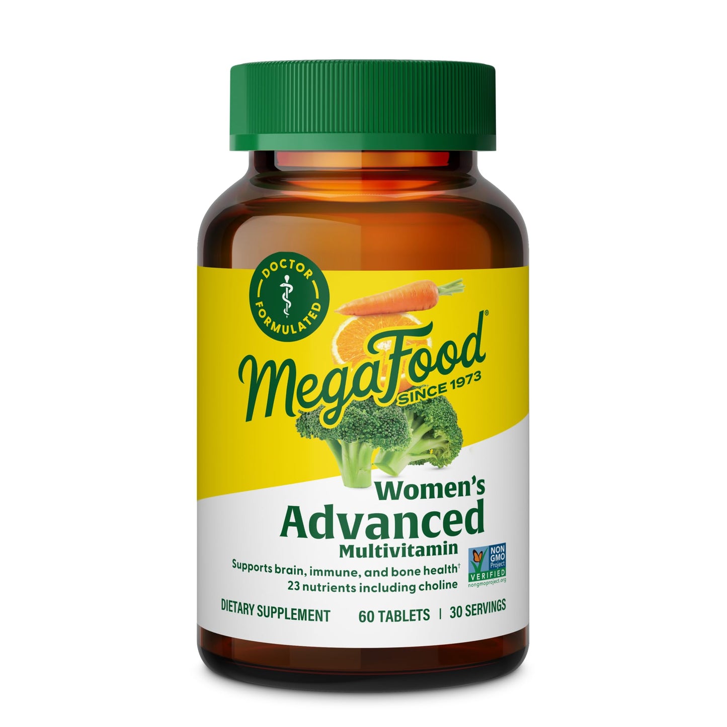 MegaFood Women's Advanced Multivitamin for Women - Doctor-Formulated With Iron, Choline, Vitamin D, Vitamin C & Zinc - Brain Health MegaFoodBuy Supplements Australia