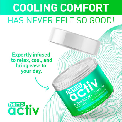 HEMPACTIV Cooling Hemp Cream – Menthol, MSM & Arnica – Fast-Absorbing, Non-Greasy Formula for Muscles & Joints – 4oz Best-Value Size HEMPACTIVBuy Supplements Australia