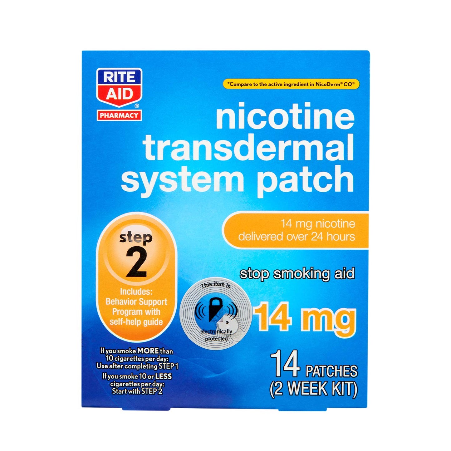 Rite Aid Nicotine Transdermal System Patch, Step 2, 14mg - 14 ct, Nicotine Rite AidBuy Supplements Australia