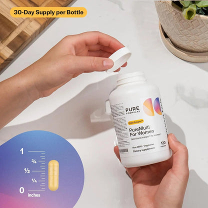 PureFormulas PureMulti for Women - Comprehensive Multivitamin for Women with Essential Nutrients and Herbal Support Womens Daily Multivitamins PureFormulas