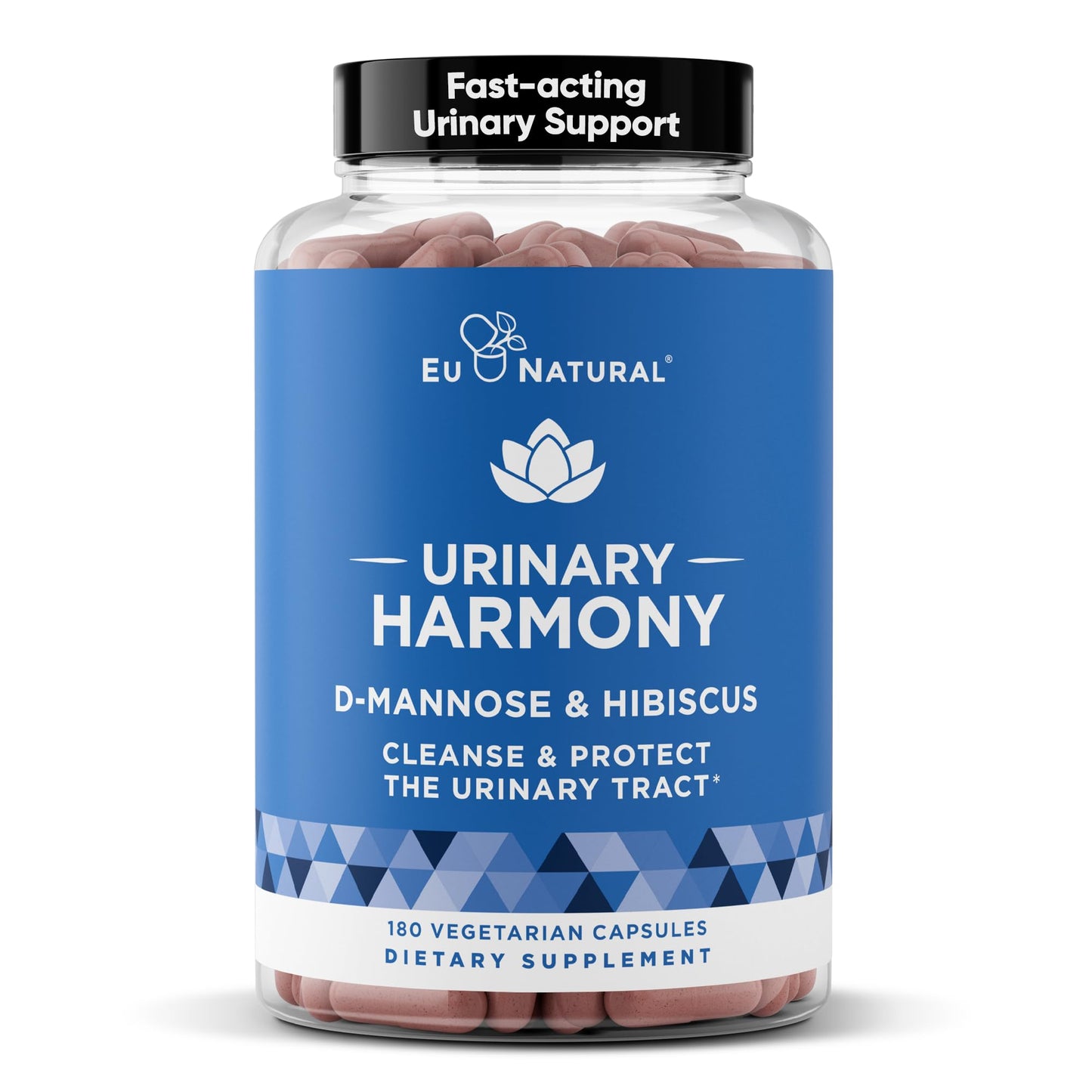 Eu Natural Urinary Harmony D-Mannose Supplement - Urinary Tract Health for Women - Fast-Acting Urinary Cleanse & Flush with Clinical-Strength D-Mannose & Hibiscus - 180 Capsules Eu NaturalBuy Supplements Australia