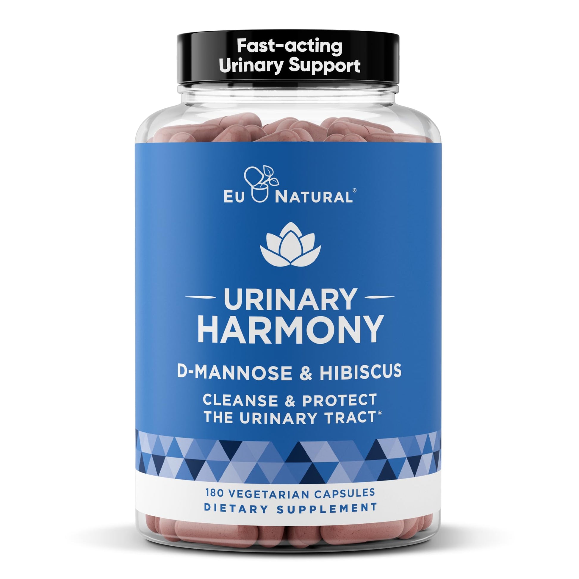 Eu Natural Urinary Harmony D-Mannose Supplement - Urinary Tract Health for Women - Fast-Acting Urinary Cleanse & Flush with Clinical-Strength D-Mannose & Hibiscus - 180 Capsules Eu NaturalBuy Supplements Australia