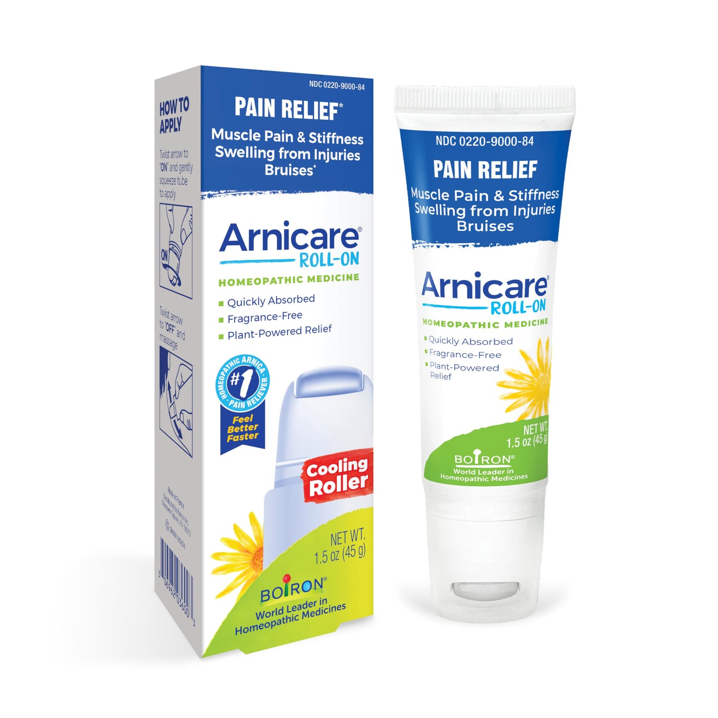 Boiron Arnicare Roll-On for Relief of Joint Pain, Muscle Pain, Muscle Soreness, and Swelling from Bruises or Injury - Cooling Metal Roller and Fragrance-Free - 1.5 oz BoironBuy Supplements Australia