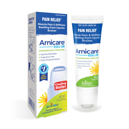 Boiron Arnicare Roll-On for Relief of Joint Pain, Muscle Pain, Muscle Soreness, and Swelling from Bruises or Injury - Cooling Metal Roller and Fragrance-Free - 1.5 oz BoironBuy Supplements Australia