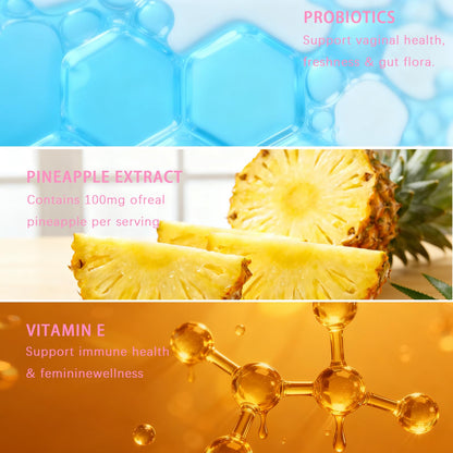 Pineapple Feminine Balance Gummies with Probiotics | Support for pH Balance & Freshness | Daily Intimate Wellness Support | Sugar-Free, Vegan | 60 Count (2) Nuora BalanceBuy Supplements Australia