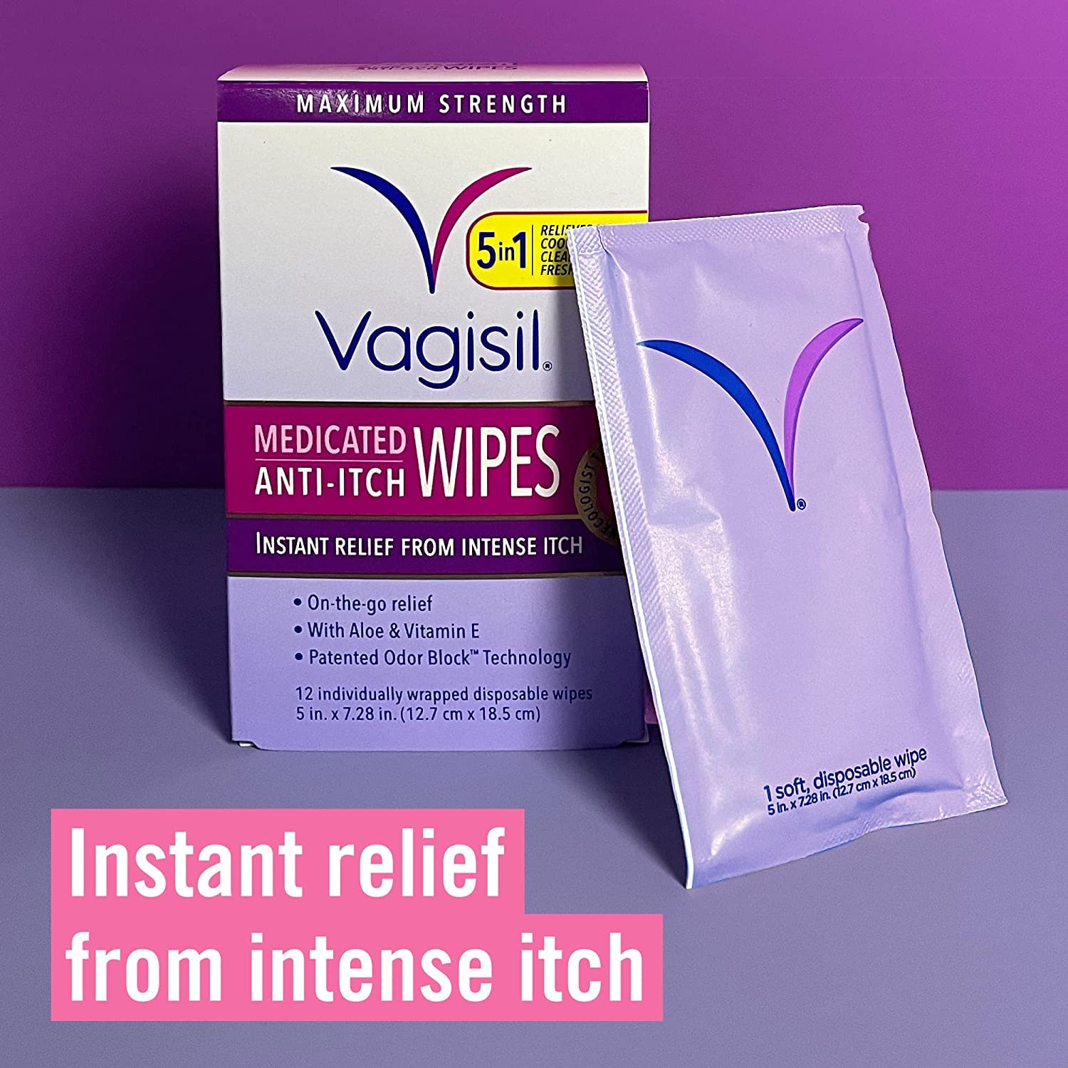 Vagisil Anti-Itch Feminine Hygiene Care Multipack for Women, 12 Medicated Intimate Wipes VagisilBuy Supplements Australia