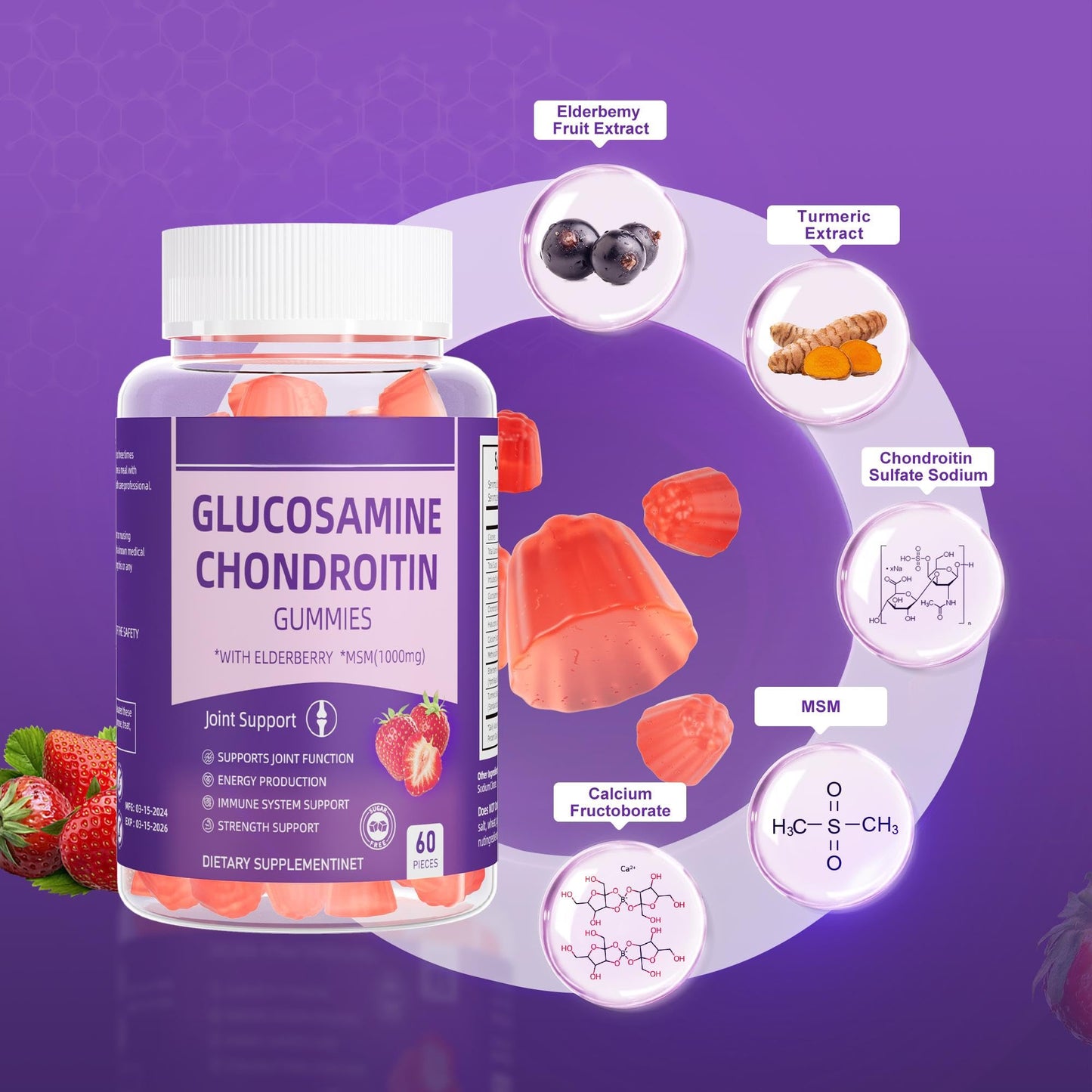 Dianww Feminine Balance Gummies, Premium Balance Supplement for Women PH Health, Immune Support, Energy Support, Vegan, Gluten-Free, Strawberry Flavor, 60 Gummies, 30 Servings 1 Pack DianwwBuy Supplements Australia