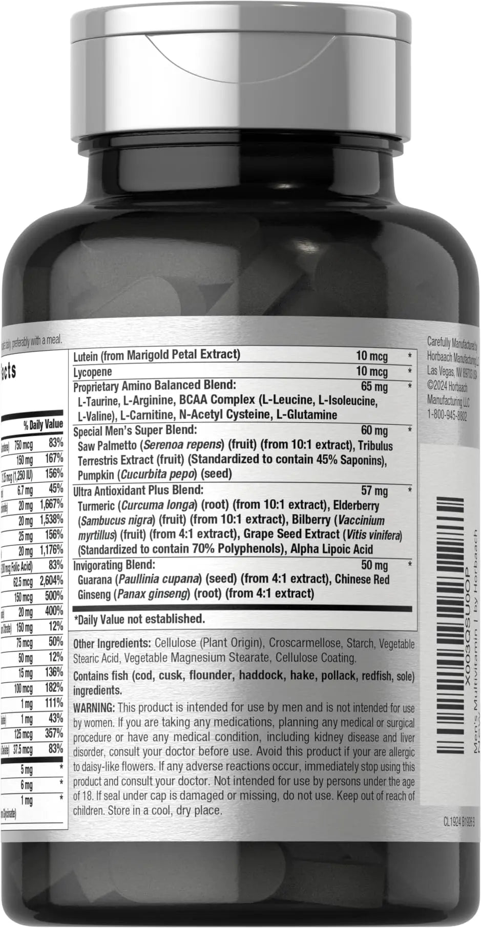 Horbäach Mens Multivitamin | 60 Caplets | Advanced Formula | with Vitamin C, D, Magnesium, Minerals & More | HorbäachBuy Supplements Australia