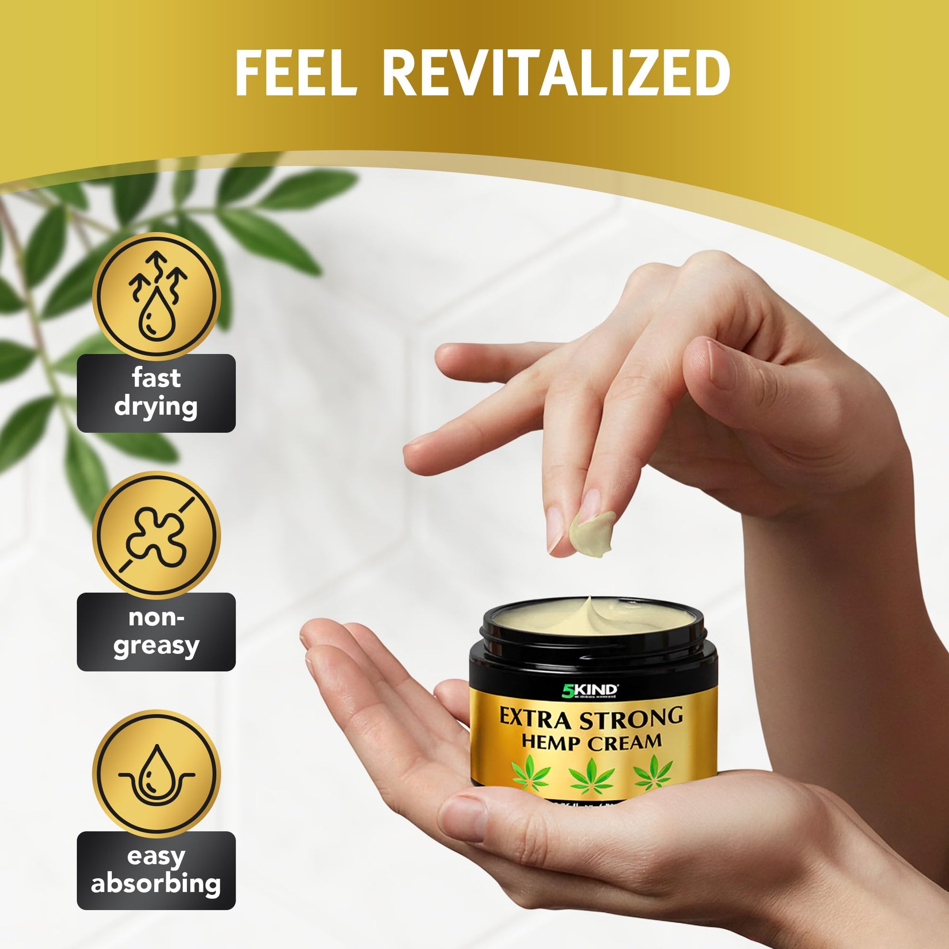 5kind Extra Strong Hemp Cream 6.76 fl oz - Maximum Strength - Natural Topical Cream - Muscle Rub for Lower Back, Joints, Neck, Knees, Shoulders 5kind clinical skincareBuy Supplements Australia