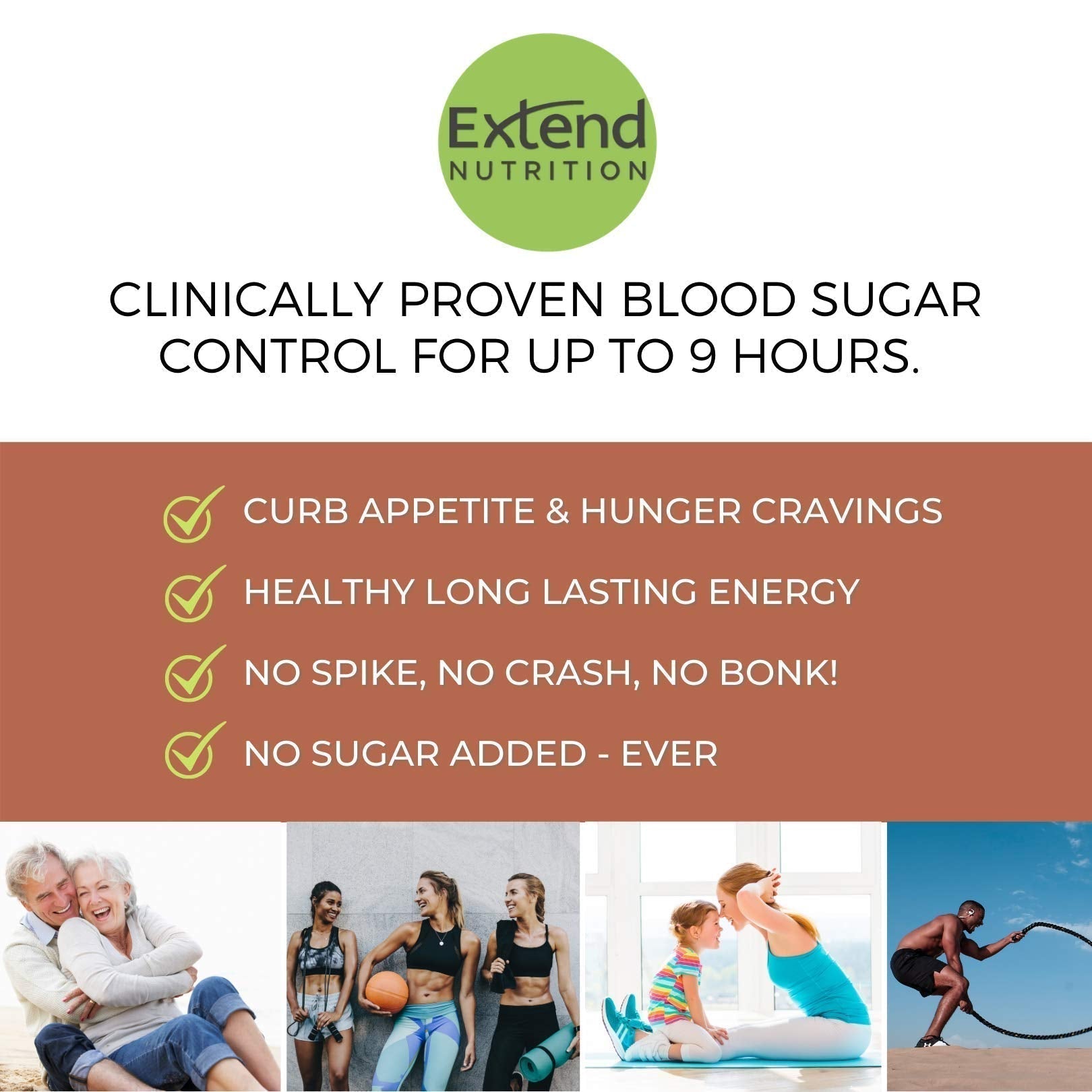 Extend Nutrition Diabetic Snacks for Sugar Control, Low Carb, Low Sugar, Low Calorie Snacks Extend BarBuy Supplements Australia