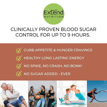 Extend Nutrition Diabetic Snacks for Sugar Control, Low Carb, Low Sugar, Low Calorie Snacks Extend BarBuy Supplements Australia