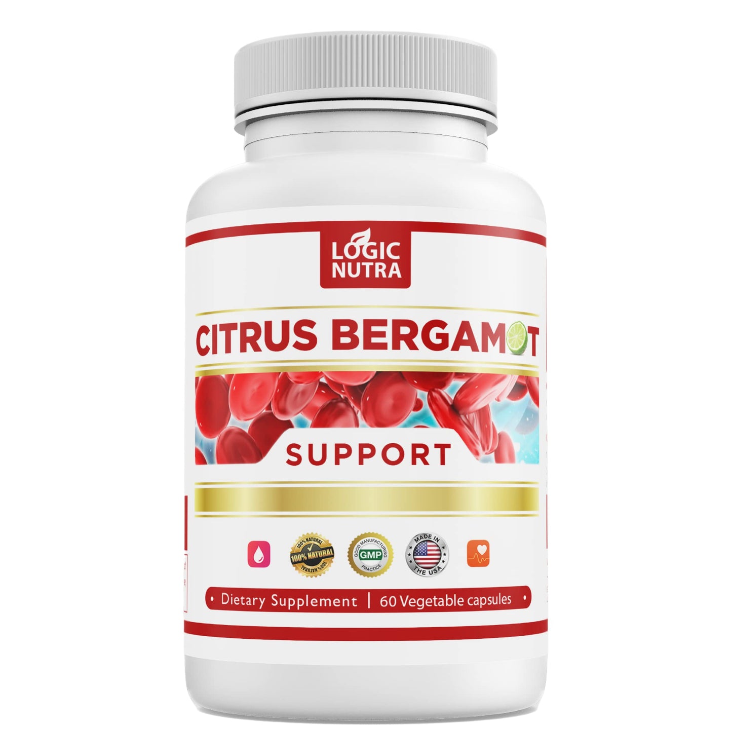 Citrus Bergamot Supplement for High Cholesterol – 1000mg Citrus Bergamot Extract 10:1 (2 Caps) – Organic, Non-GMO, Patented Clinical Grade Bergamot Blend for Heart Health – 60 Capsules Logic NutraBuy Supplements Australia