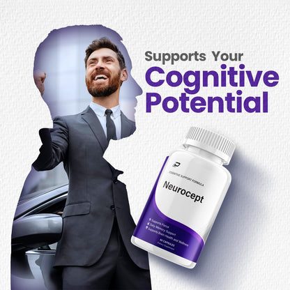 Neurocept Supplement Capsules – All Natural Maximum Strength Formula, Focus & Memory Support (2 Pack – 120 Capsules) IndeloBuy Supplements Australia