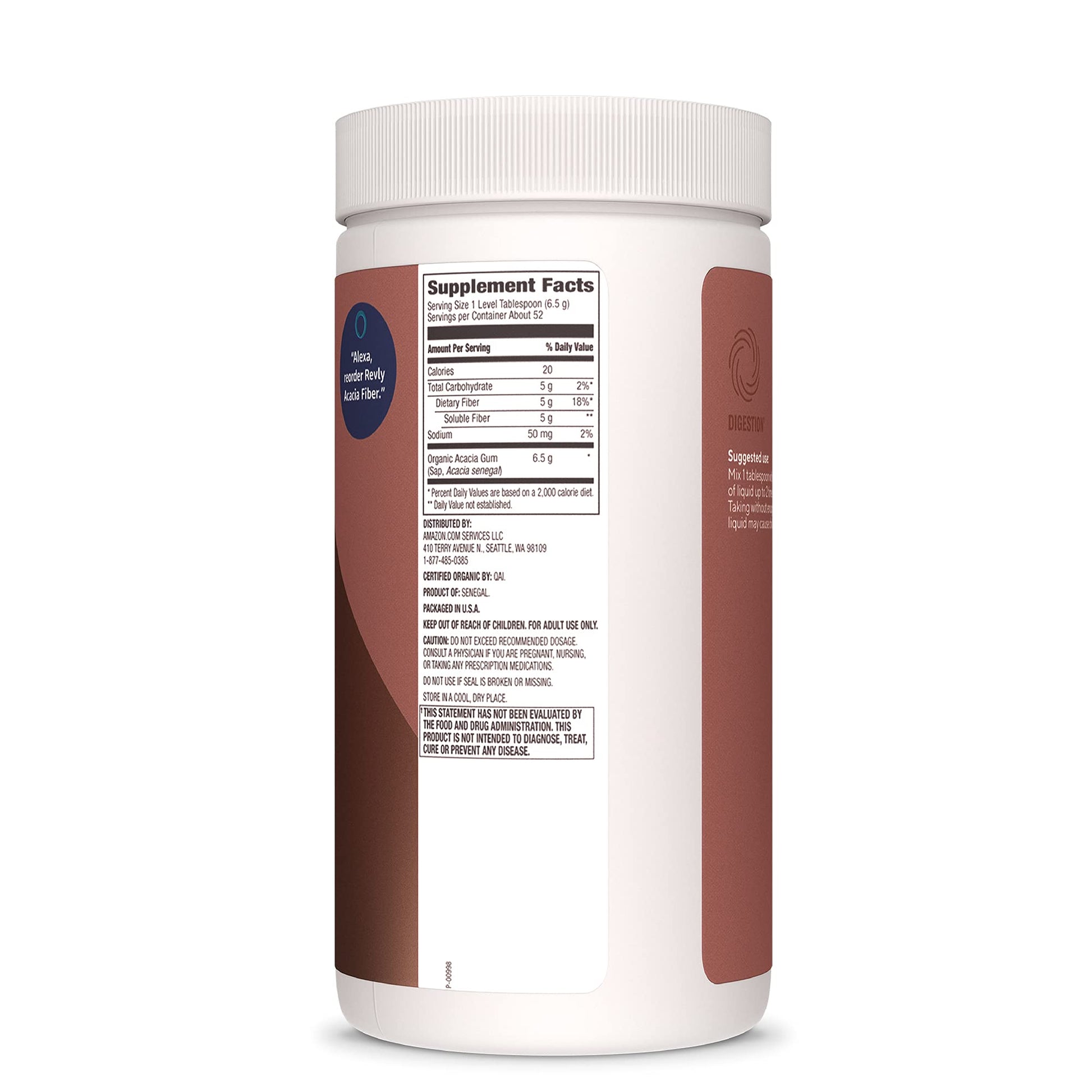 Amazon Brand - Revly Organic Acacia Fiber Powder, Supports Digestive Health RevlyBuy Supplements Australia