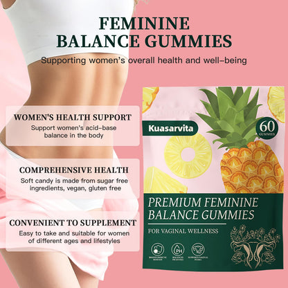 Premium Feminine Balance Gummies,Vital Vaginal Probiotics Source Feminine Gummies,Probiotic Gummies for Prenatal & Postnatal Women - Probiotics for Digestion, pH Balance, Gut Health, Immune Support KuasarvitaBuy Supplements Australia