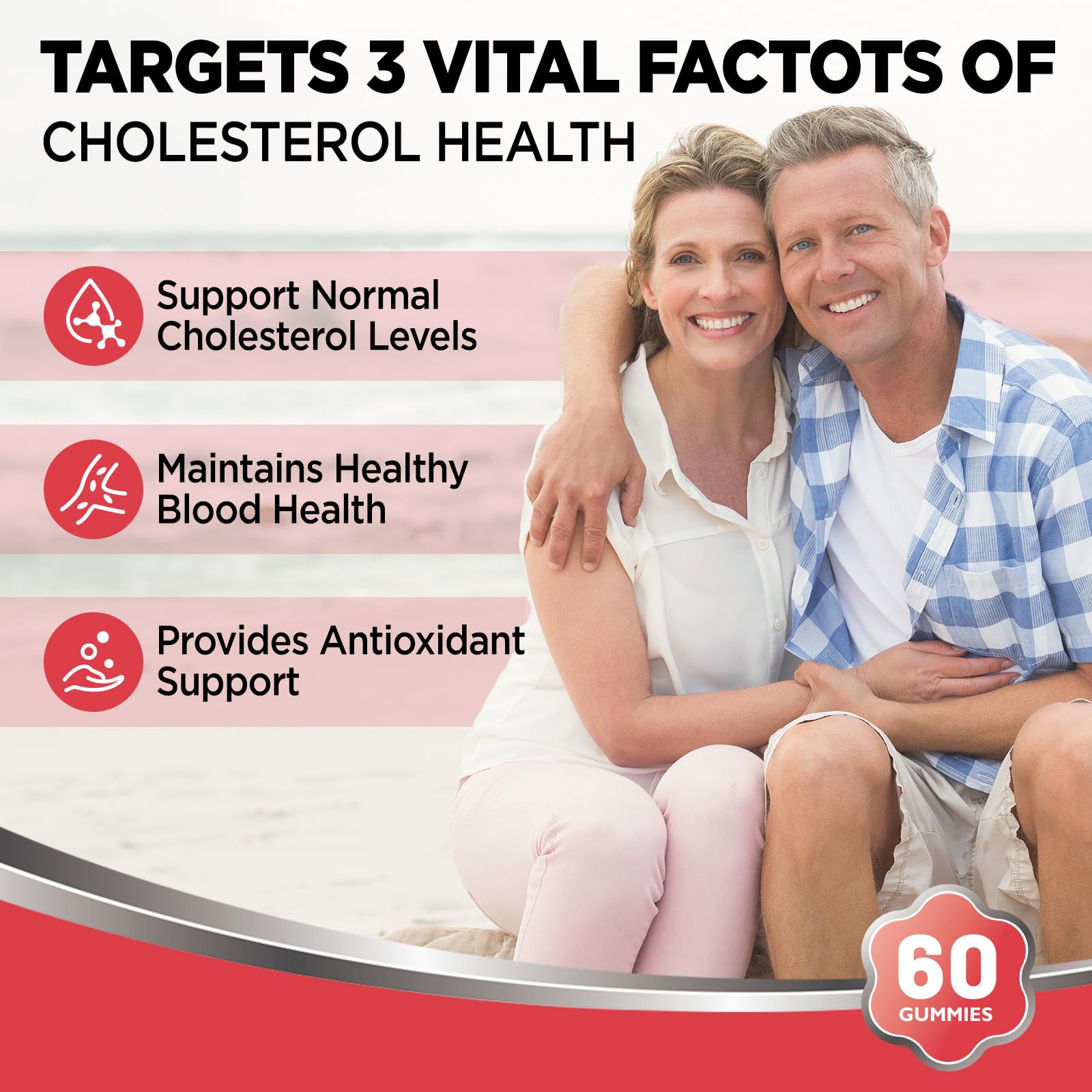 HOLLEGEND Cholesterol Gummies Sugar-Free,12-in-1 Cholesterol Supplements with Plant Sterols,Citrus Bergamot,CoQ10 and Vitamins for Cholesterol Health, Vegan, Mixed Berry Flavor, 60 Counts HOLLEGENDBuy Supplements Australia