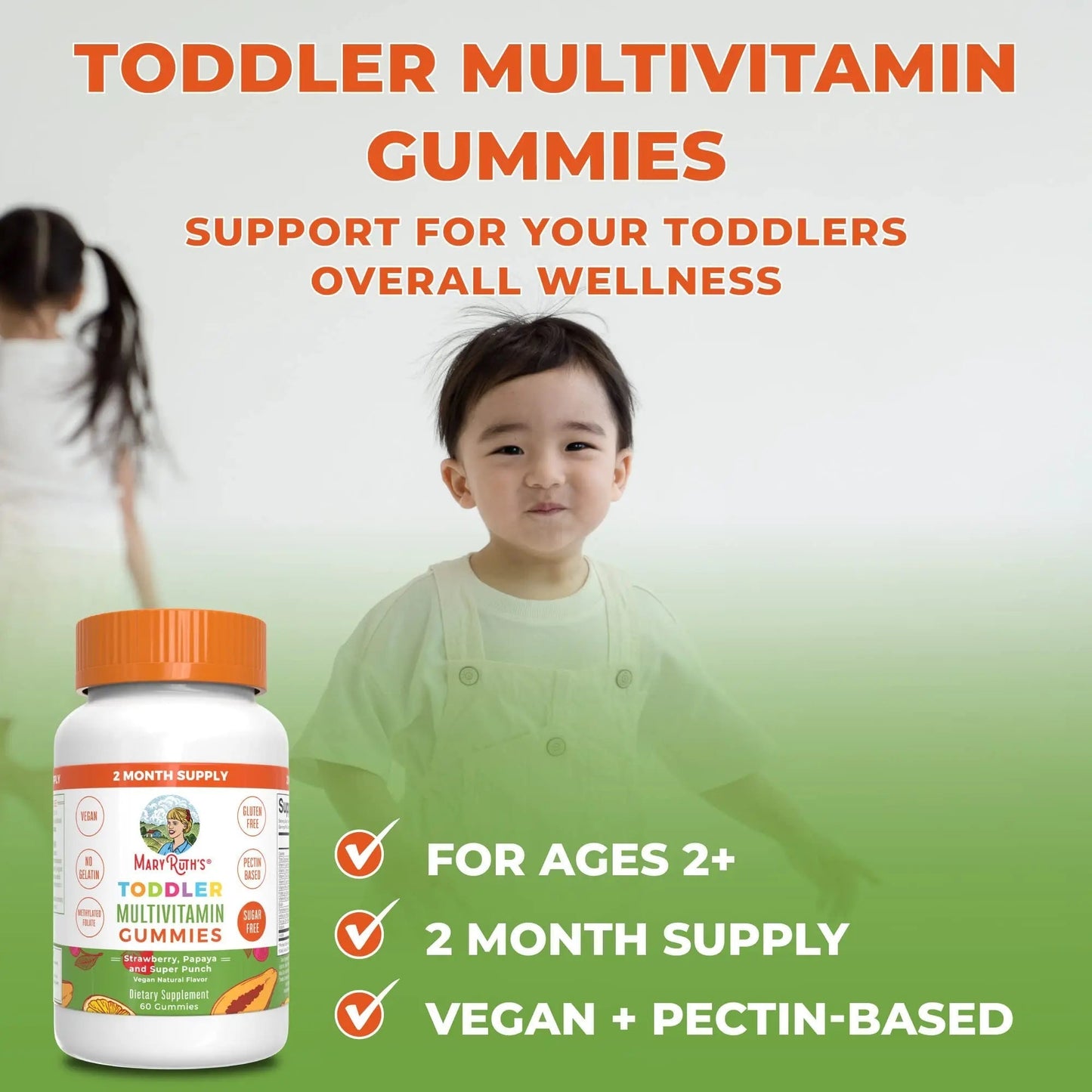 MaryRuth Organics Sugar Free Vitamin Gummies for Kids Age 2 | 2 Month Supply Multivitamin with Vitamin C, D3, Zinc | 1 Gummy Per Day | Toddler Vitamins MaryRuth OrganicsBuy Supplements Australia