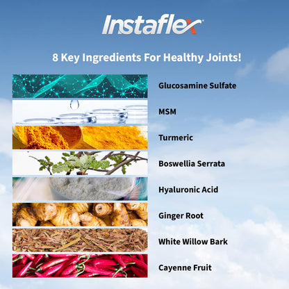 Instaflex Joint Support Supplement for Men and Women - Glucosamine, MSM, White Willow, Turmeric, Ginger, Cayenne, Hyaluronic Acid - 180 Capsules InstaflexBuy Supplements Australia