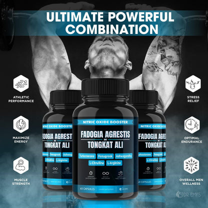 (2 Pack) Tongkat Ali Fadogia Agrestis Nitric Oxide Ashwagandha Supplement for Men Dr. Emy'sBuy Supplements Australia