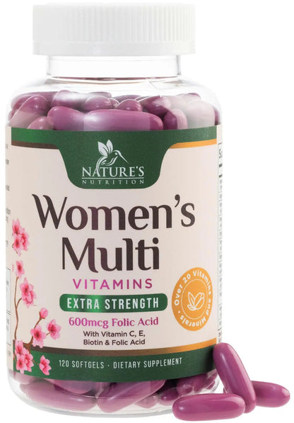 Multivitamin for Women - Complete Daily Womens Multivitamins with Calcium, Folic Acid, Vitamin A, C, D, E, & B Vitamins Nature's NutritionBuy Supplements Australia