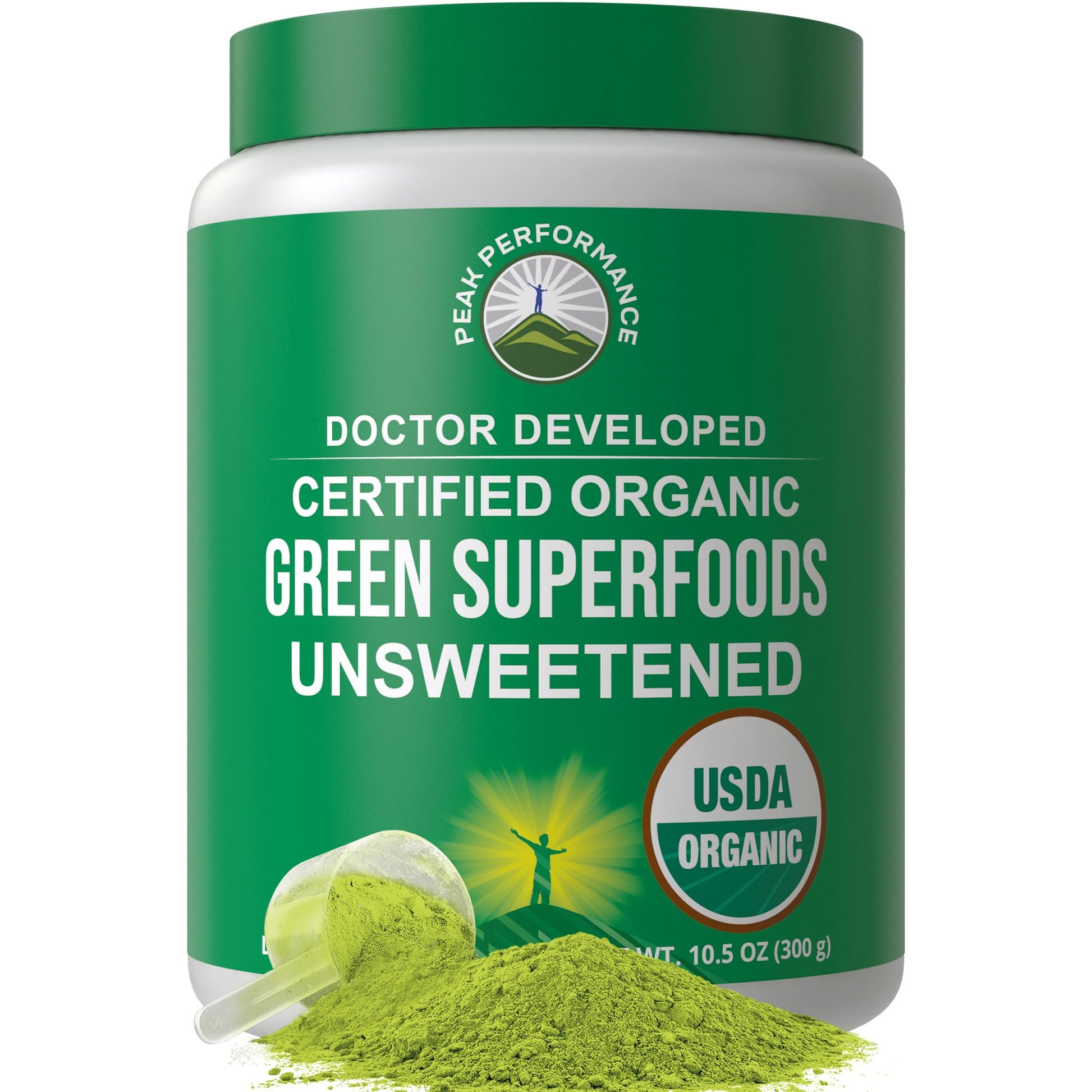 Peak Performance Unsweetened Organic Greens Superfood Powder. Super Greens Powder with 25+ Organic Ingredients for Max Energy and Athletic Performance. Vegan Keto Green Juice Daily Drink Peak PerformanceBuy Supplements Australia