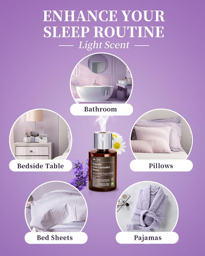 VTS Organic Lavender Water and Roman Chamomile Floral Water with Diffuser, Aromatherapy Air VEDA TINDA SCENTBuy Supplements Australia