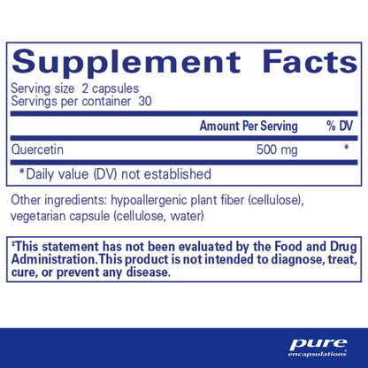 Pure Encapsulations Quercetin - Supplement with Bioflavonoids - 60 Caps