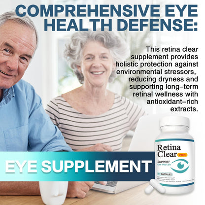 Vunexo Retina Clear Pro Eye Health Support Supplement, with Minerals and Vitamins, Lutein and Bilberry Extract Supports Visual Clarity, Eye Fatigue Relief & Focus（2PCS VunexoBuy Supplements Australia