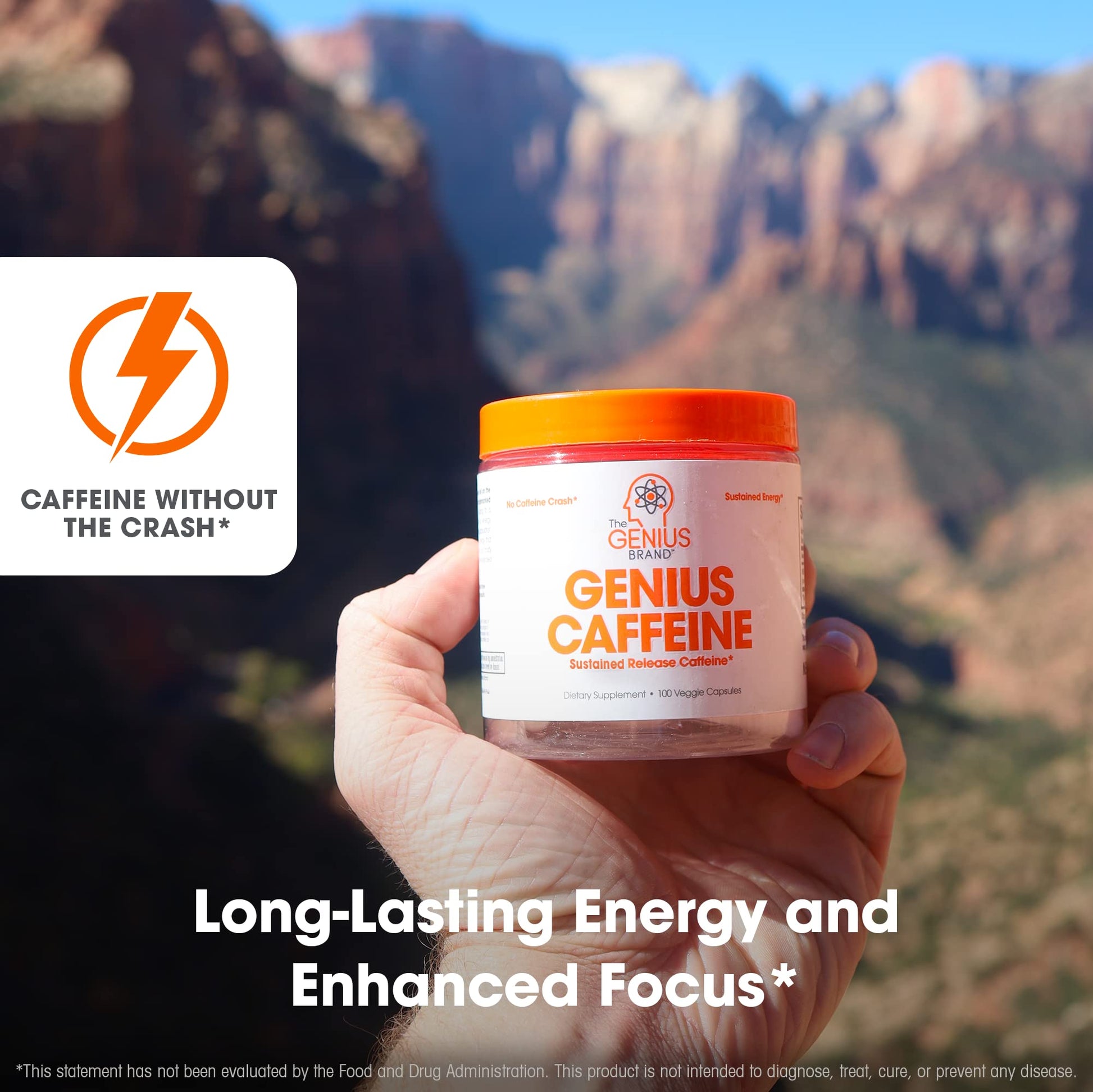 Genius Caffeine Pills 100mg, Extended-Release Microencapsulated Caffeine Pills The Genius BrandBuy Supplements Australia