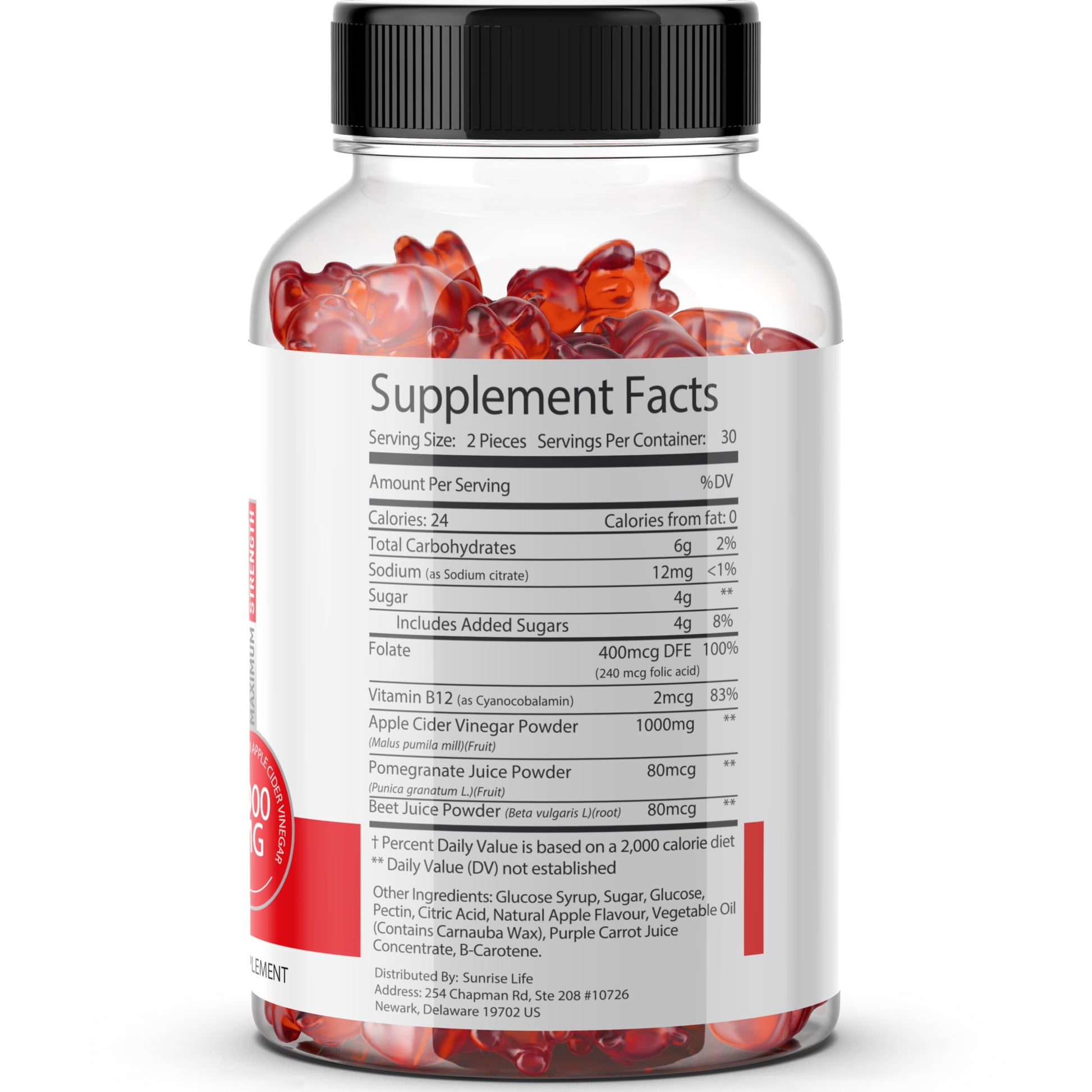 Sunrise Life Keto Bites ACV Gummies | 1000mg | Apple Cider Vinegar Gummies Sunrise LifeBuy Supplements Australia