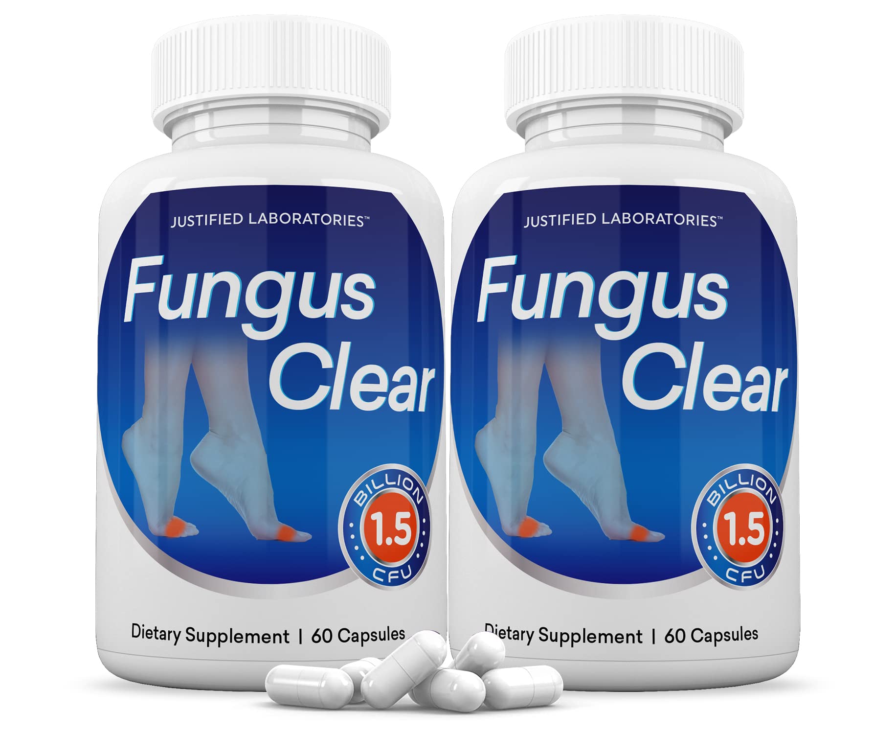 Justified Laboratories (2 Pack) Fungus Clear 1.5 Billion CFU Probiotic Pills 120 Capsules Justified LaboratoriesBuy Supplements Australia
