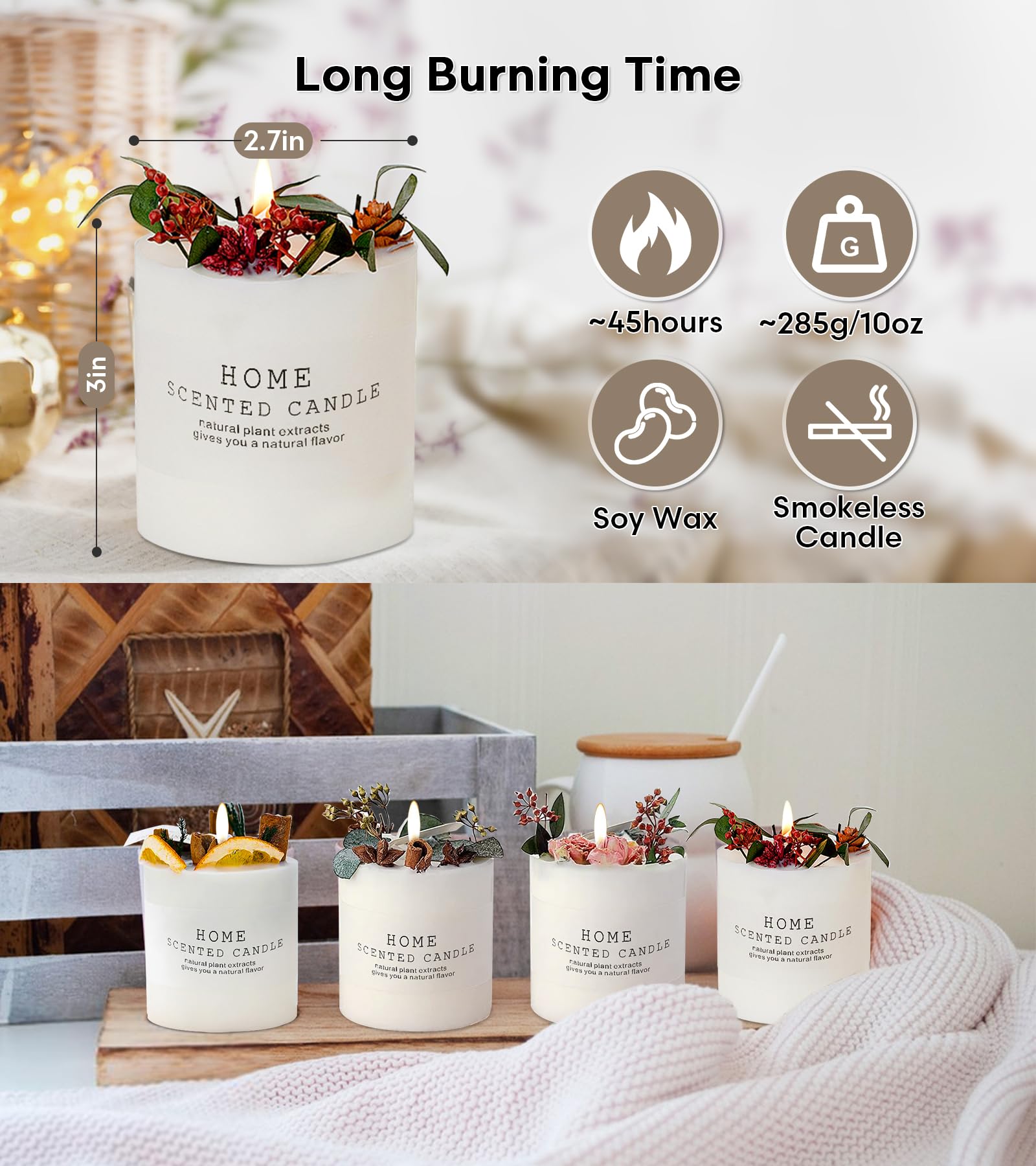 Candles Clearance | Eucalyptus & Orange Aromatherapy Candles | 10 oz Scented Candles HomaromBuy Supplements Australia