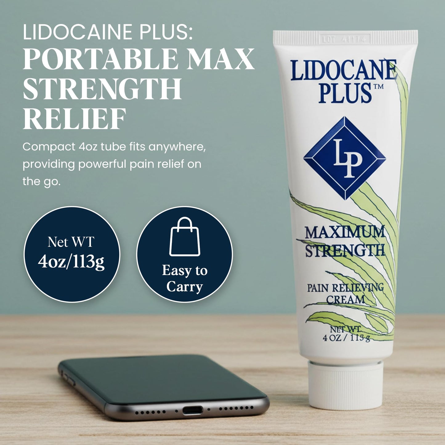 Lidocaine Plus 4% Lidocaine Cream Maximum Strength Pain & Itch Relief - Non-Greasy Formula Numbing Cream - Fast Acting Topical Pain Reliever, Soothing Topical Analgesic Aloe Vera Scent - 4 oz Lidocaine PlusBuy Supplements Australia