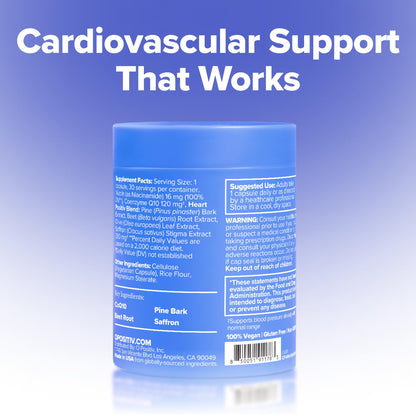 O Positiv MENO Heart + Blood Pressure Support Capsules – Daily Support for Healthy Circulation, Stress Management & Blood Pressure – with CoQ10, Beets, Pine Bark & Saffron – 30 Servings O PositivBuy Supplements Australia