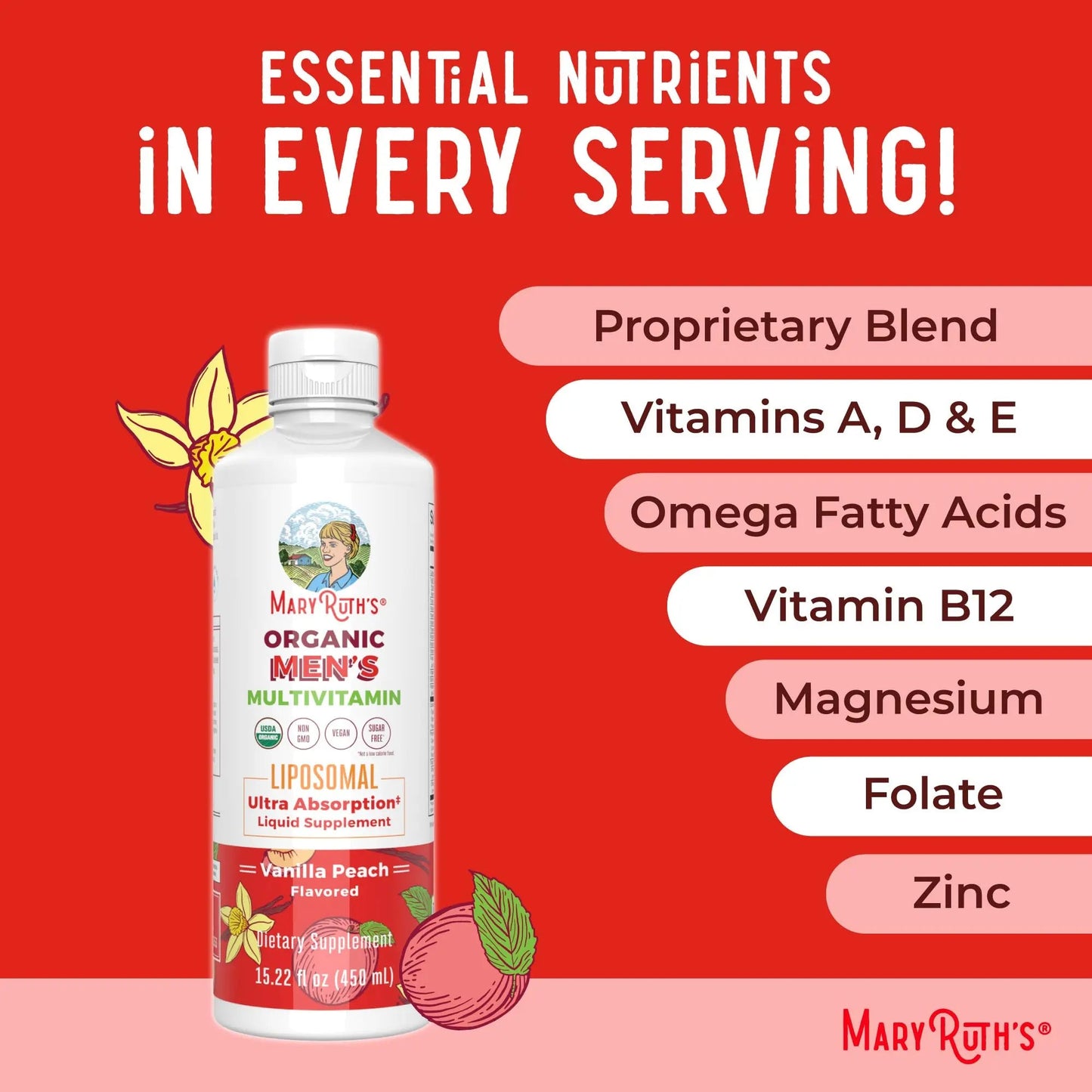 MaryRuth Organics Multivitamin for men | Sugar Free mens Multivitamin | Liquid Vitamins for men | Immune Support Supplement | MaryRuth OrganicsBuy Supplements Australia