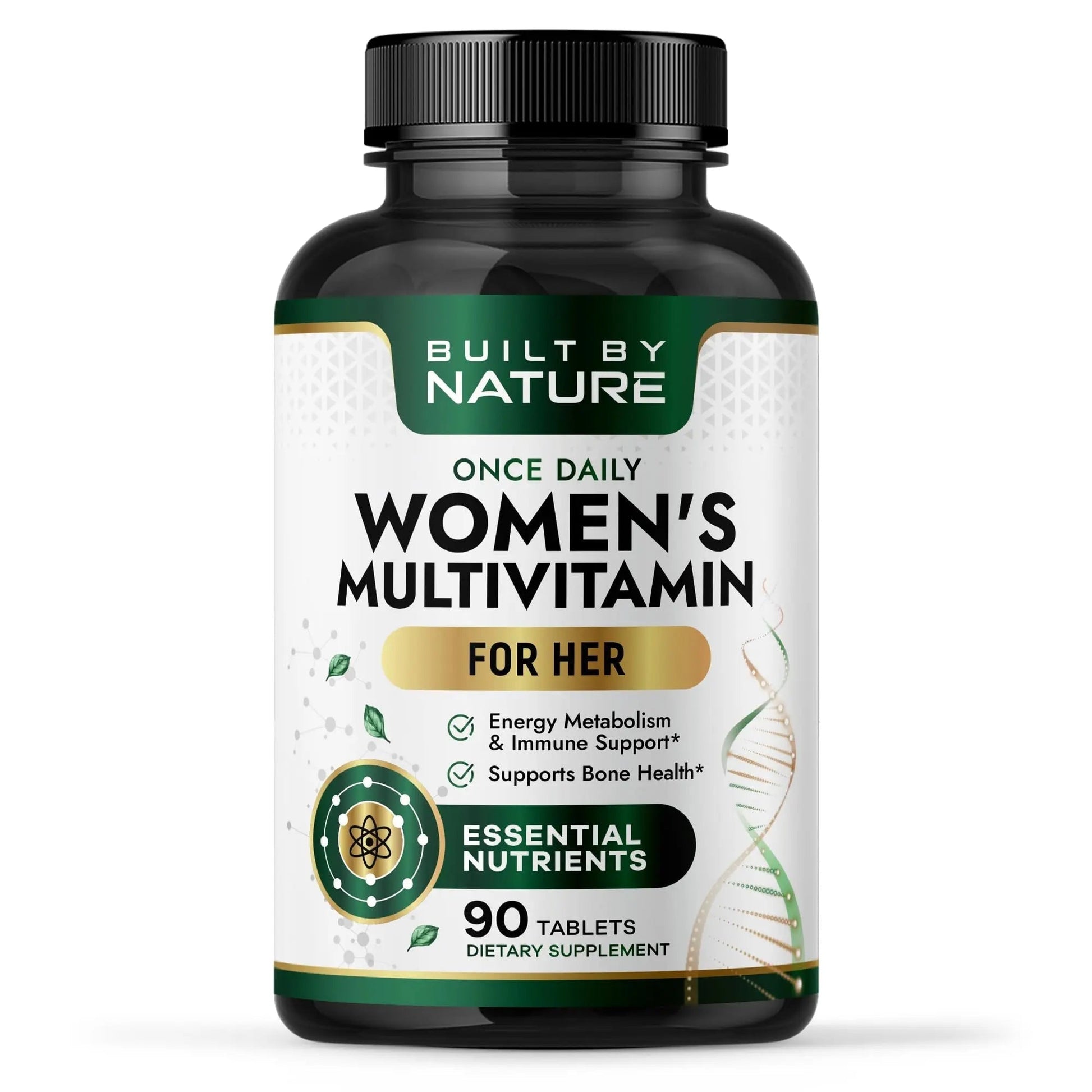 Built by Nature Multivitamin for Women – Daily Womens Multivitamin Supplement with Essential Vitamins & Minerals Built by Nature