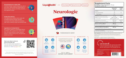 LIQUIDHEALTH Neurologic Focus Supplement - Brain Booster Nootropic Supplement for Cognitive Function, Memory & Focus with Ginkgo Biloba, Choline, L-Theanine & Phosphatidylserine - USA Made (2 Pack) LIQUIDHEALTHBuy Supplements Australia