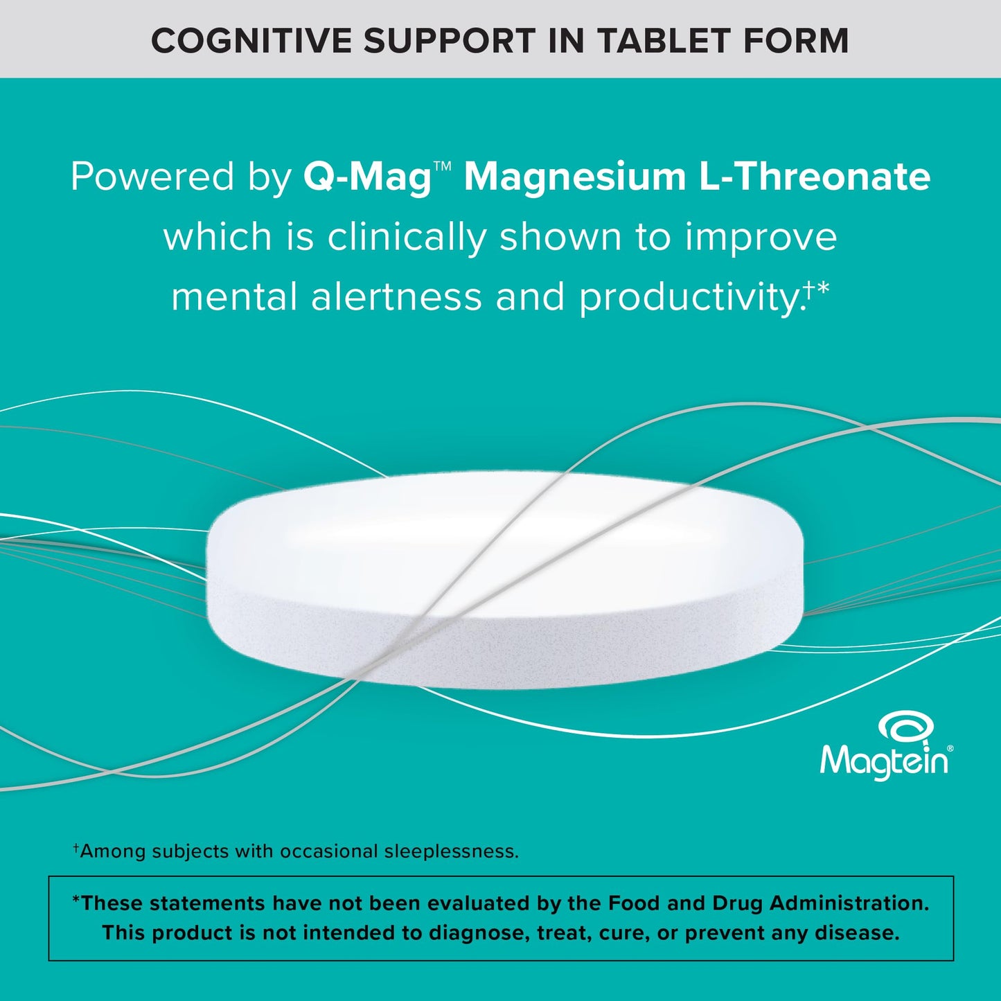 Qunol Q-Mag Magnesium L-Threonate Tablets, 2000mg of Magtein to Help Support Cognitive Performance, Improve Mental Alertness & Productivity, Supports Restful Sleep, High Absorption, 60 Count QunolBuy Supplements Australia
