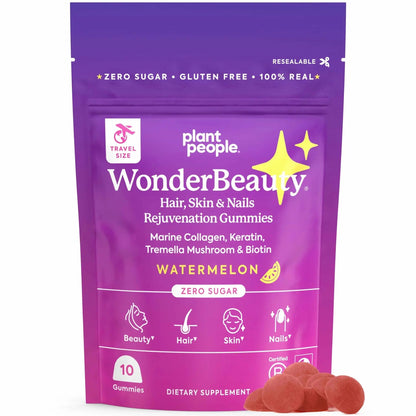 Plant People WonderBeauty Hair, Skin & Nails Rejuvenation Gummies with Tremella Mushroom, Marine Collagen Peptides, Keratin, & Biotin Plant PeopleBuy Supplements Australia