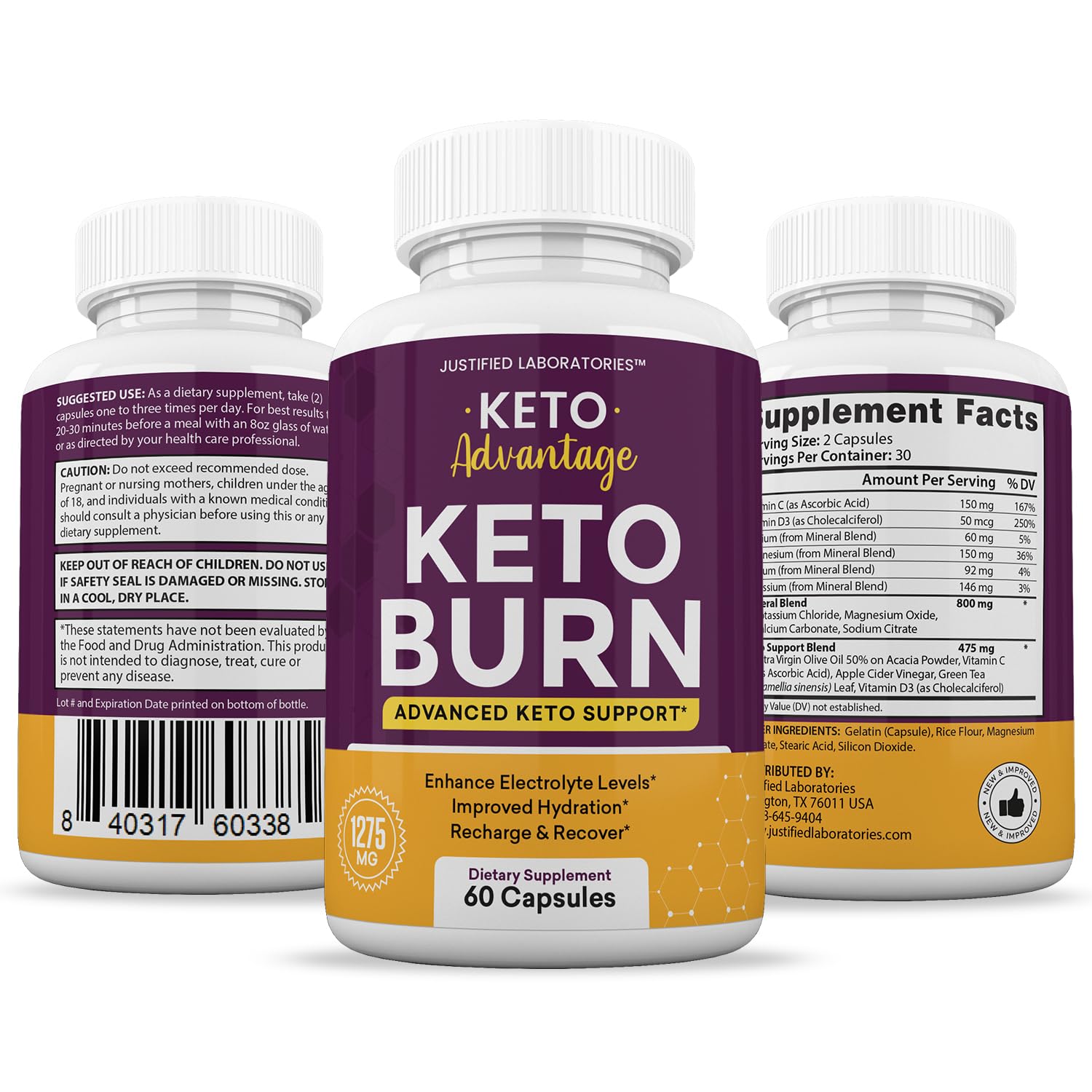 (2 Pack) Keto Advantage Keto Burn Pills 1275MG New & Improved Formula Contains Apple Justified LaboratoriesBuy Supplements Australia