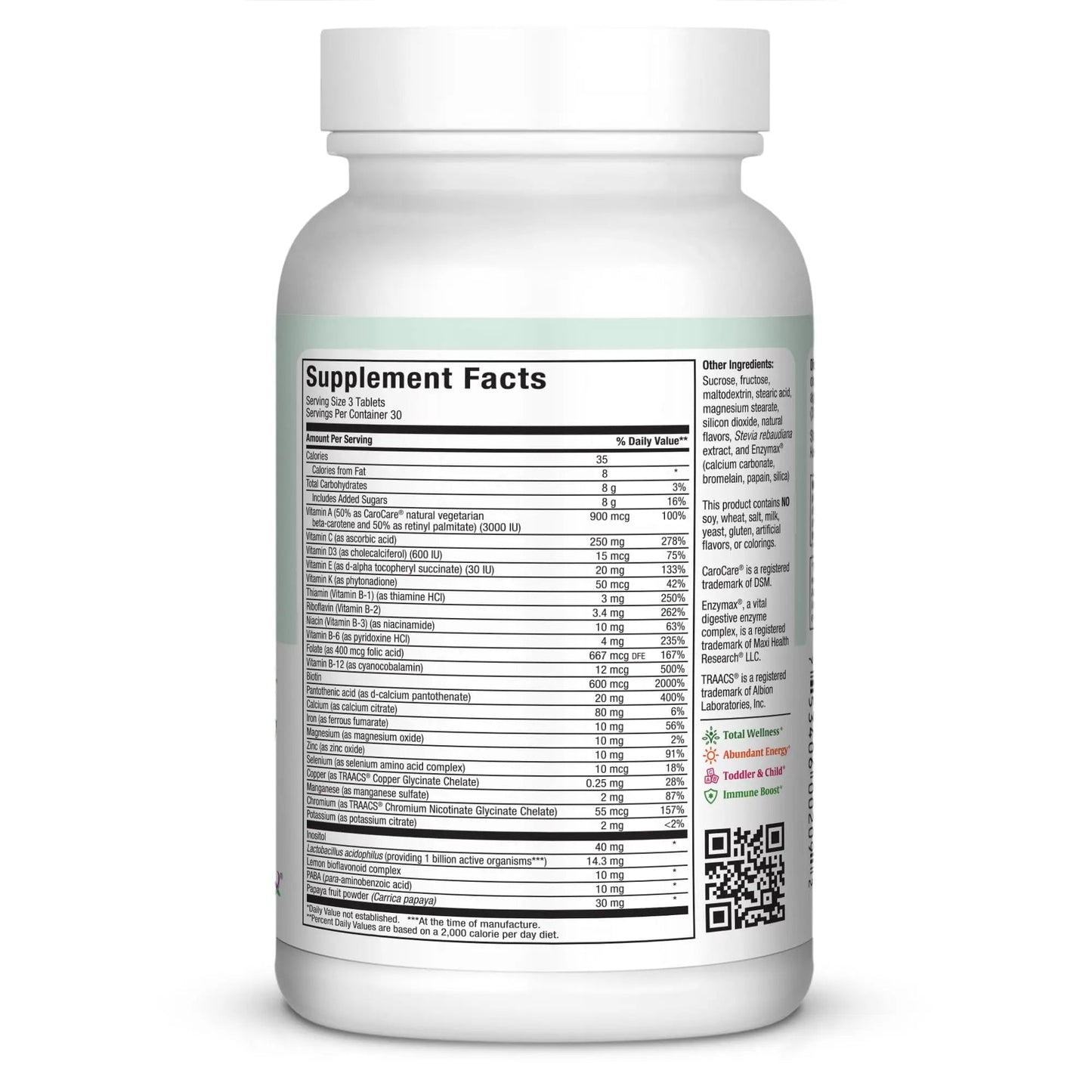 Maxi Health Chewable Multivitamin for Kids, Teens and Adults - Cherry Chewable Vitamins for Adults & Children Maxi Health