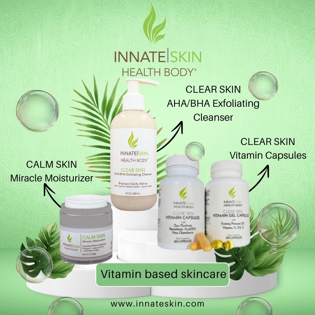 Innate Skin Health Body Clear Skin Acne Gummies - Complexion Supplement, Pantothenic Acid & Antioxidants, Vitamins 60 Count Innate SkinBuy Supplements Australia